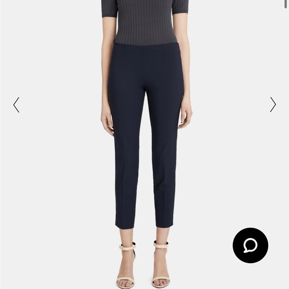 Theory Forest Green Slim Cropped Pants - Belisa Teach - Picture 5 of 7